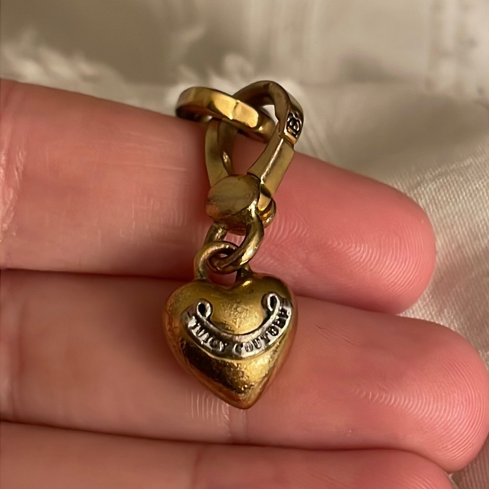 Gold and silver heart charm